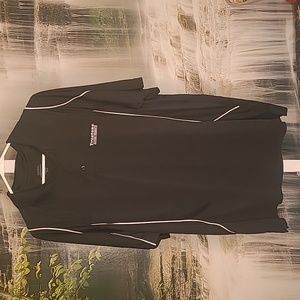 Firestone Mens XXL athletic casual short sleeve black collared polo shirt